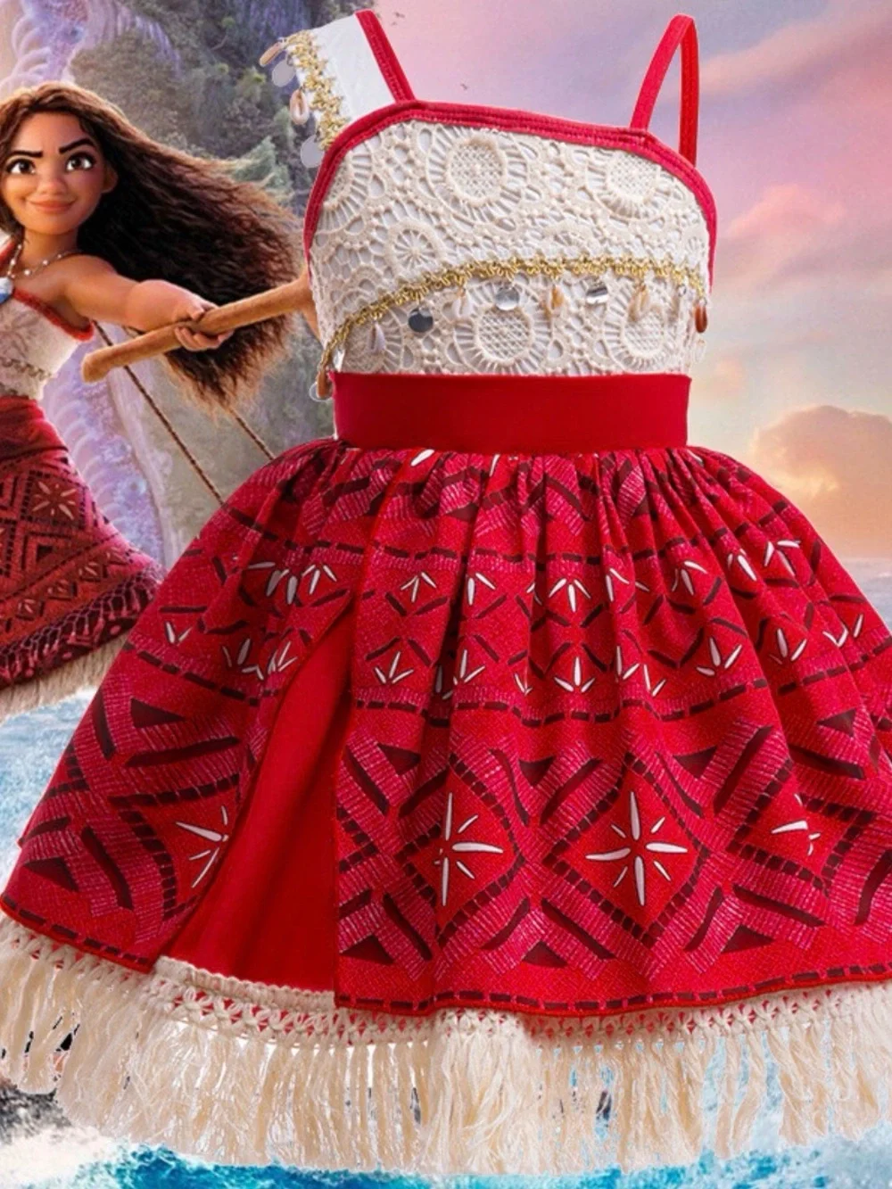 Shein Moana Adventure Princess Dress/costume size 120 (4/5) NWOT - Picture 3 of 4
